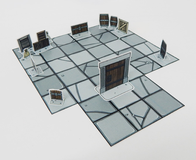 Paper Dungeon and papercraft accessories for tabletop roleplaying games